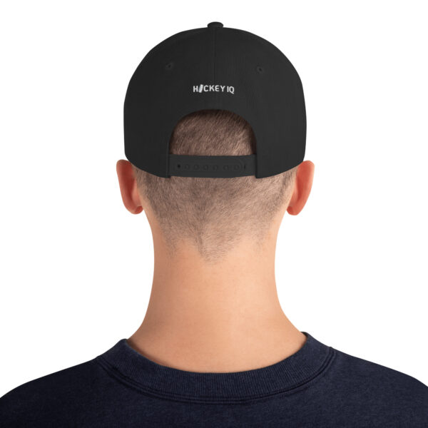deke White Embroidery Flat Brim Snapback Hat - Image 3